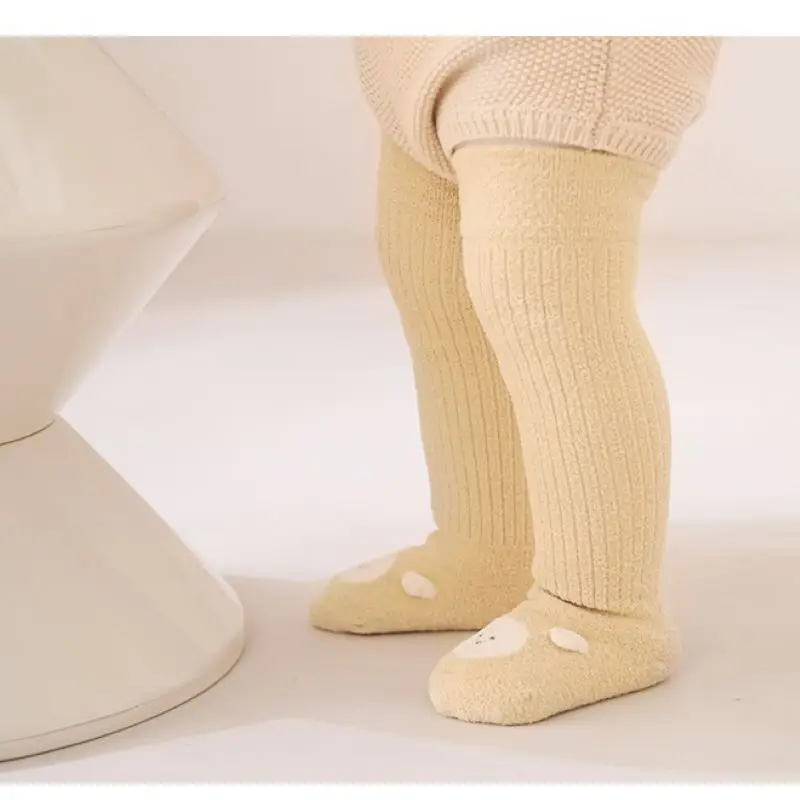 

5 цветов, зимние милые носки для девочек, теплые утолщенные мягкие детские чулки, длинные гольфы, носки для новорожденных, От 0 до 3 лет