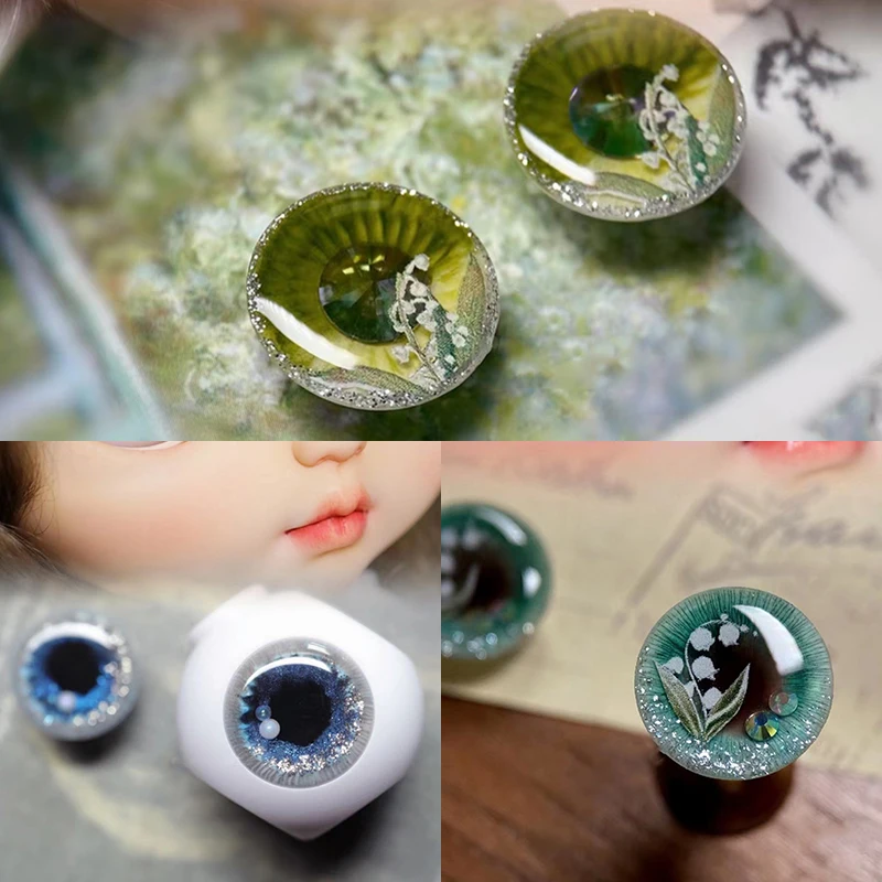 YESTARY Blythe BJD Doll Eye For Toy Doll Accessories Magnet Eye Piece Pattern Eyes For Dolls Crafts Handmade Drop Glue Eye Piece