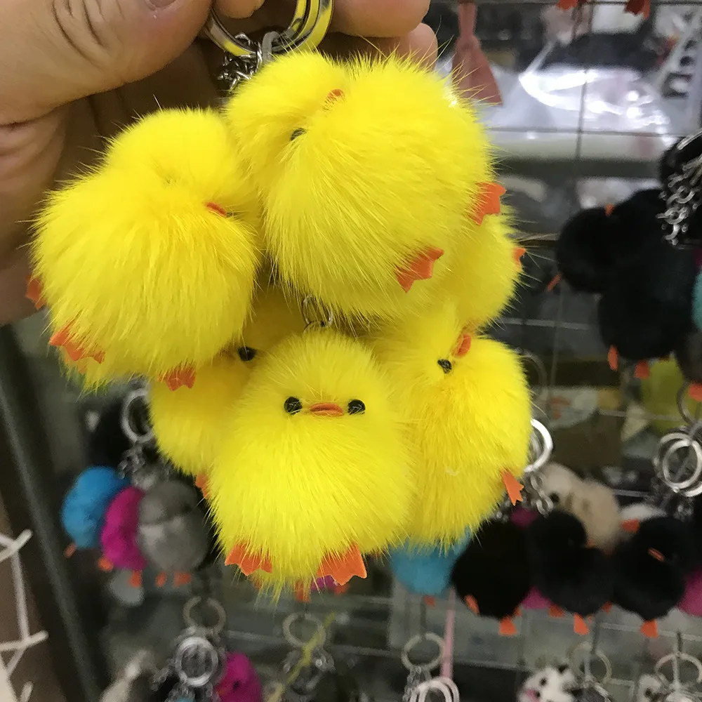 1Pcs Keychain Soft Stuffed Animals Dolls Cute Yellow Duck Plush Toys Toy for Kids Children Baby Girls Christmas Gifts Pendant