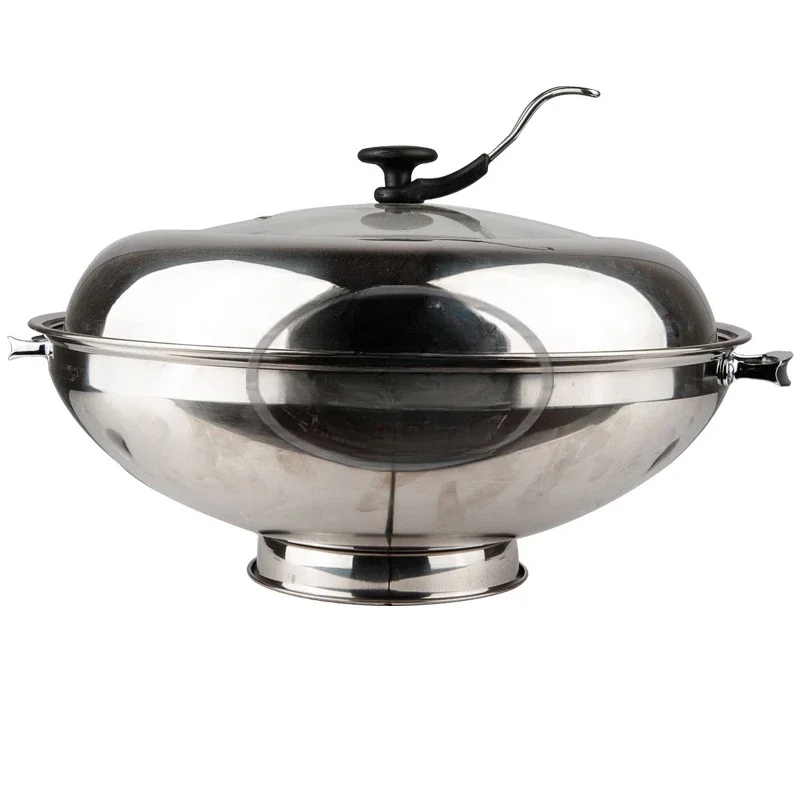 New steam hot pot, seafood steam hot pot table, round steam table, stainless steel marble table