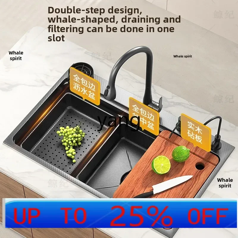 LHH حوض المطبخ الخضار كبير واحد بالوعة الفولاذ المقاوم للصدأ تحت سطح غسل الصحون المنزلية سميكة
