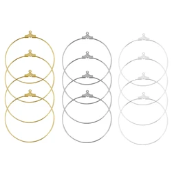 30Pcs/Lot 25/30/35/40mm Iron Big Hoops Earrings Dangle Clasp Ear Wires Hooks Circle Earring For DIY Jewelry Making Accessories