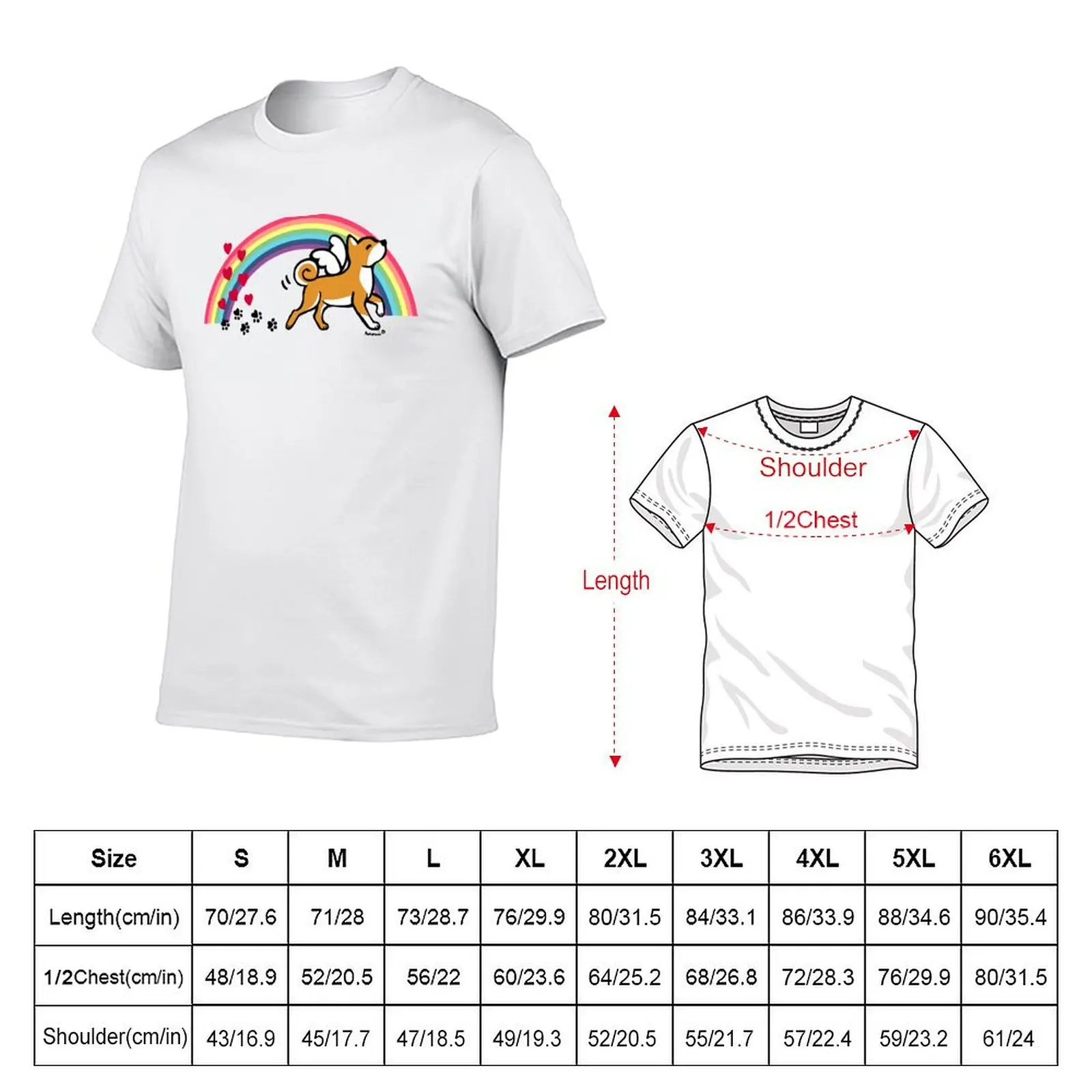 Shiba Inu Red Angel Wings T-Shirt Holiday Casual Short Sleeve Top