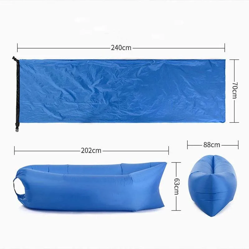 Air Couch Lounger Sofa Camping Sleeping Pad Inflatable Mat Waterproof Mattress Pool Beach Chair Outdoor For Backpacking Picnics