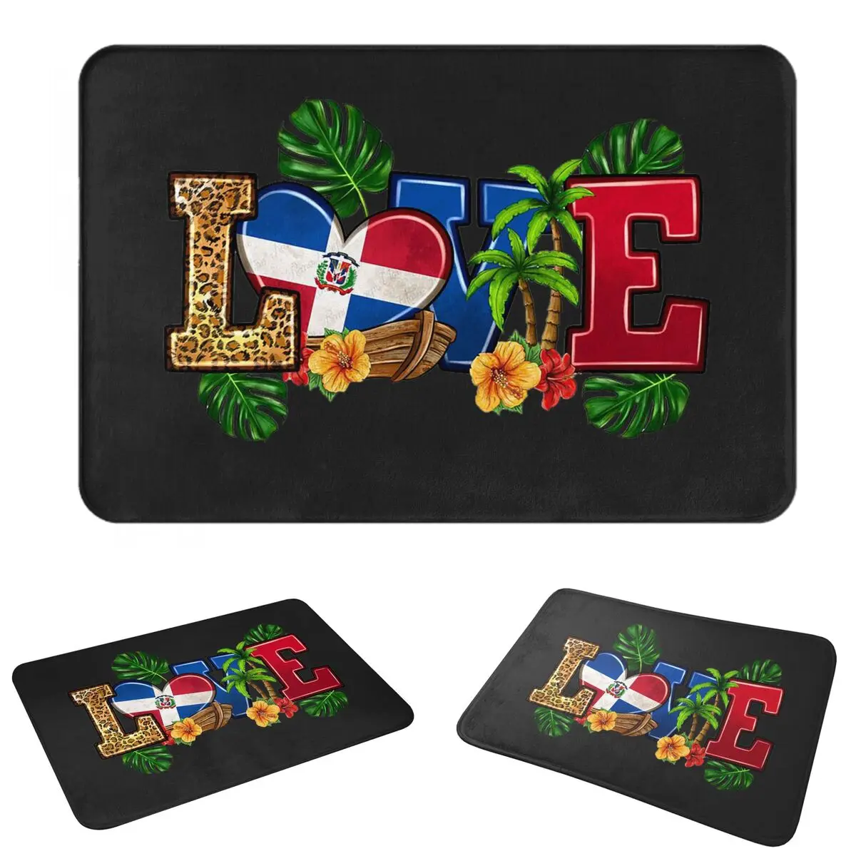 Flag Of The Dominican Republic Doormat Water oil proof Carpet Rug Kitchen Entrance Home Floor Mat for Balcony Footpad Mats