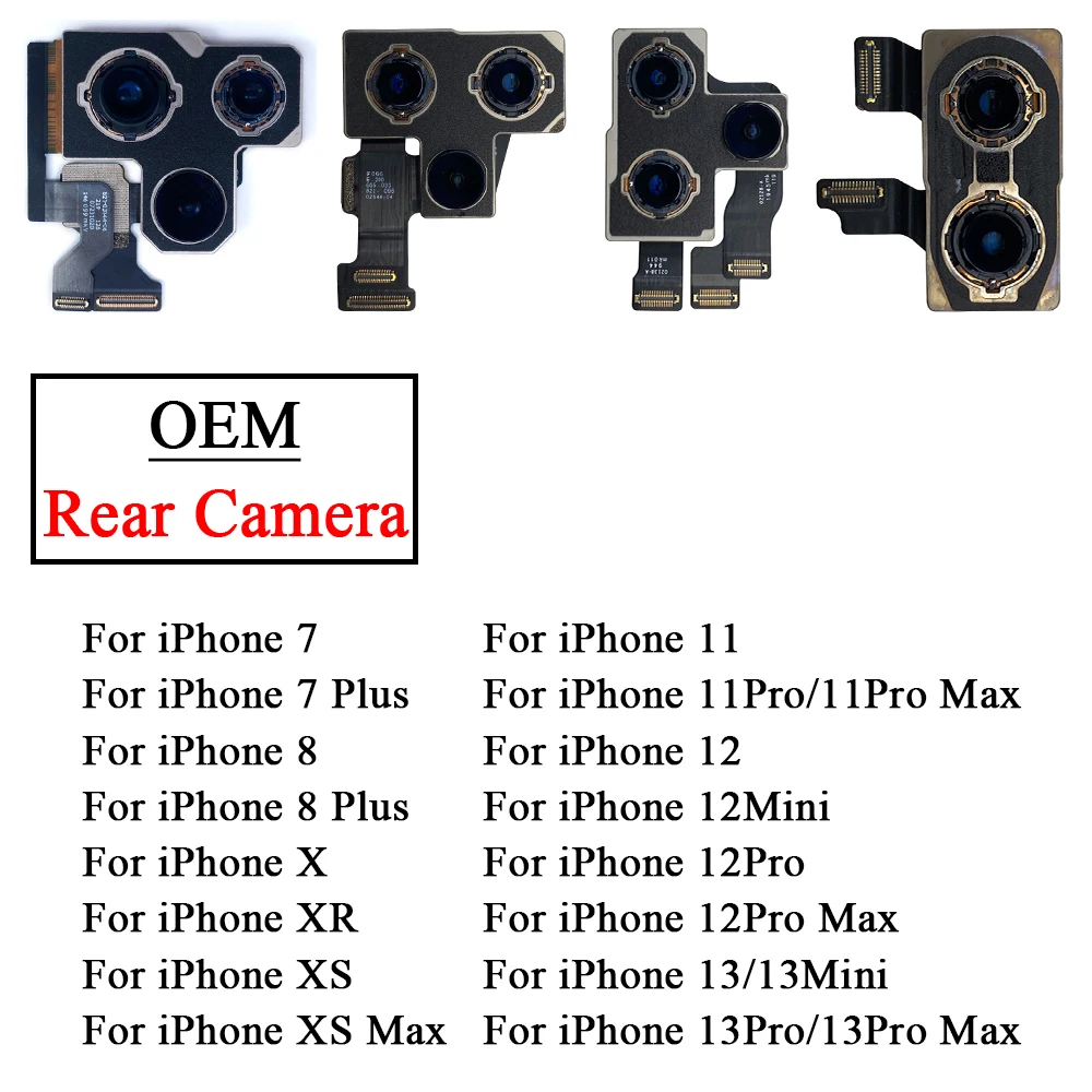 

Rear Camera For iPhone XS 11 12 13 Pro Max 12 13 Mini Back Camera Main Rear Camera For iPhone 11 Camera For iPhone 12 Camera