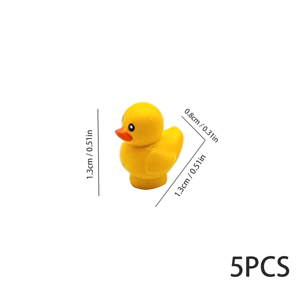 5pcs Animal MOC Yellow duck building block model Zoo ornament Cute Scene collocation DIY Children Educational toy gift