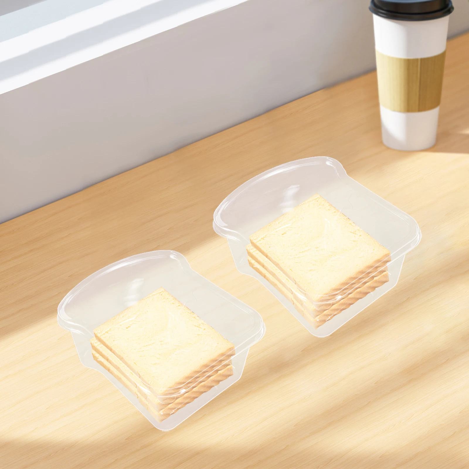 

10pcs Airtight Storage Container Reusable Keeper Large Capacity Transparent Holder For Homemade Bread Kitchen Countertop