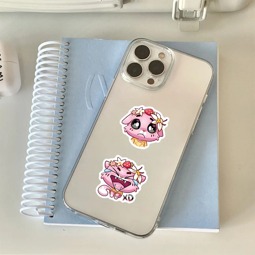 70PCS Kawaii Depressed Cat Meme Waterproof Cartoon Animal Sticker DIY Notebook Mobile Guitar Suitcase Water Cup Graffiti Kids To