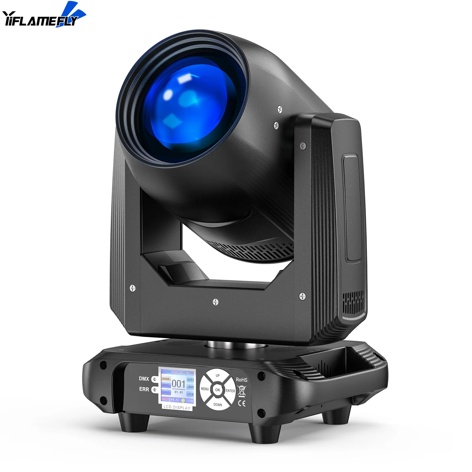 

Yiflamefly 150W Moving Head DJ Light Rotating 14CH DMX512 With Sound Activated for Parties Wedding Church Live Show Bar Club