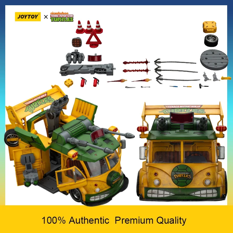 [In Stock] JOYTOY TMNT Turtle Van 1/18 Scale Vehicle Model High Detail Collectible Simulation Car Toy Holiday Gift for Fans