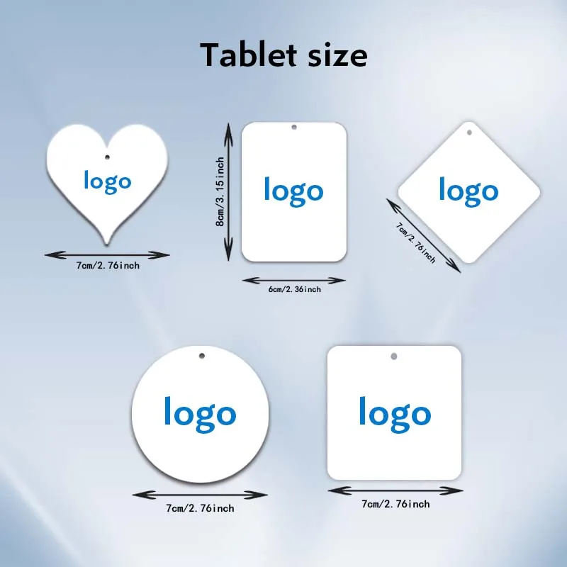 50 Pieces, Custom Corporate Logo Car Scented Sheets, Customizable Character Photos, Corporate Logos, Hanging in Cars,