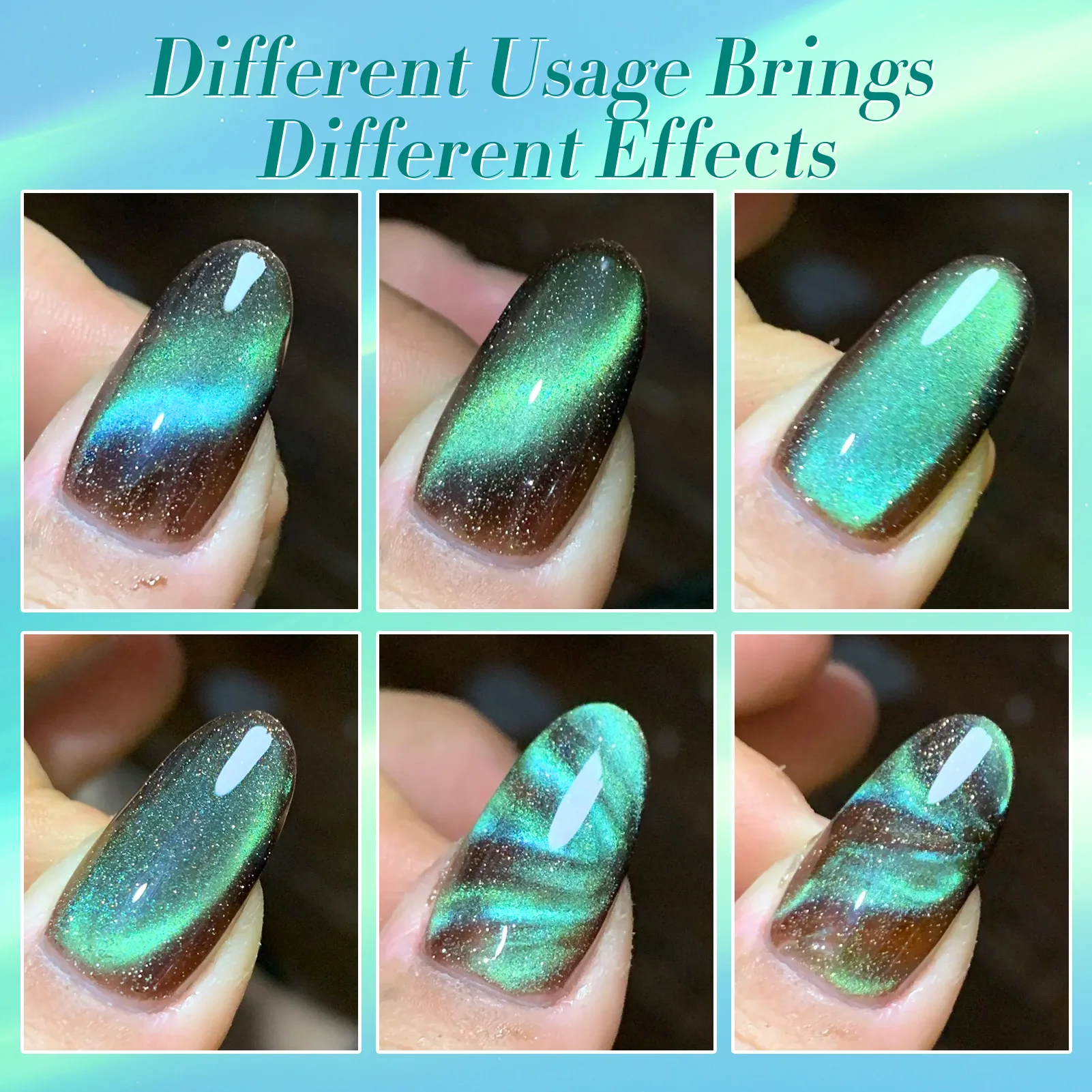 BORN PRETTY 15ml Auroras Green Cat Magnetic Gel Nail Polish Ultra Shine Soak Off Vernis Semi Permanent Nail Art DIY at Home