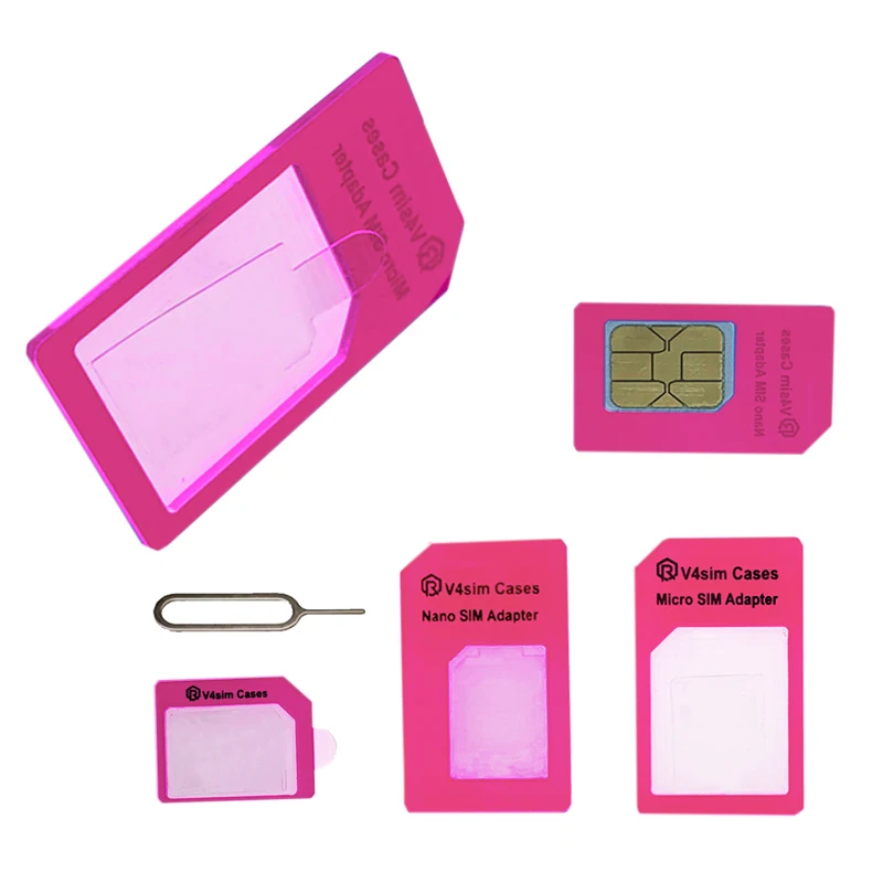 Nano SIM Card Adapter 4 in 1 Converter Kit to Micro/Standard for All Mobile Devices