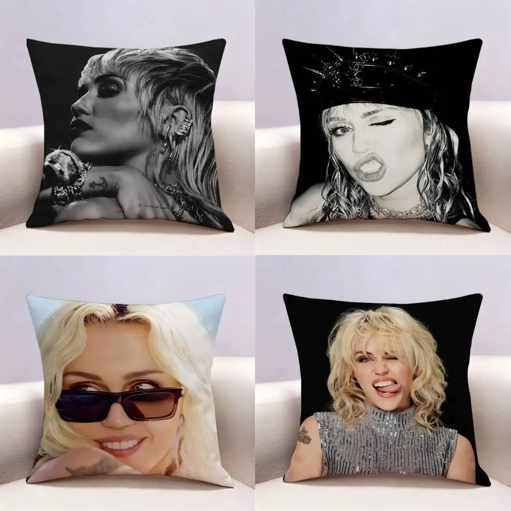Singer M-Miley Cyrus  Double-sided print Pillow Case Cushion Cover Throw Pillow Case For Car Sofa