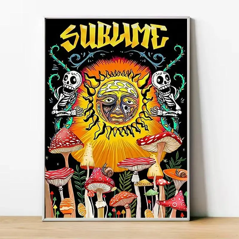 Sublime Band Canvas Poster  Modern Home Decor Wall Art Print for Music Lovers