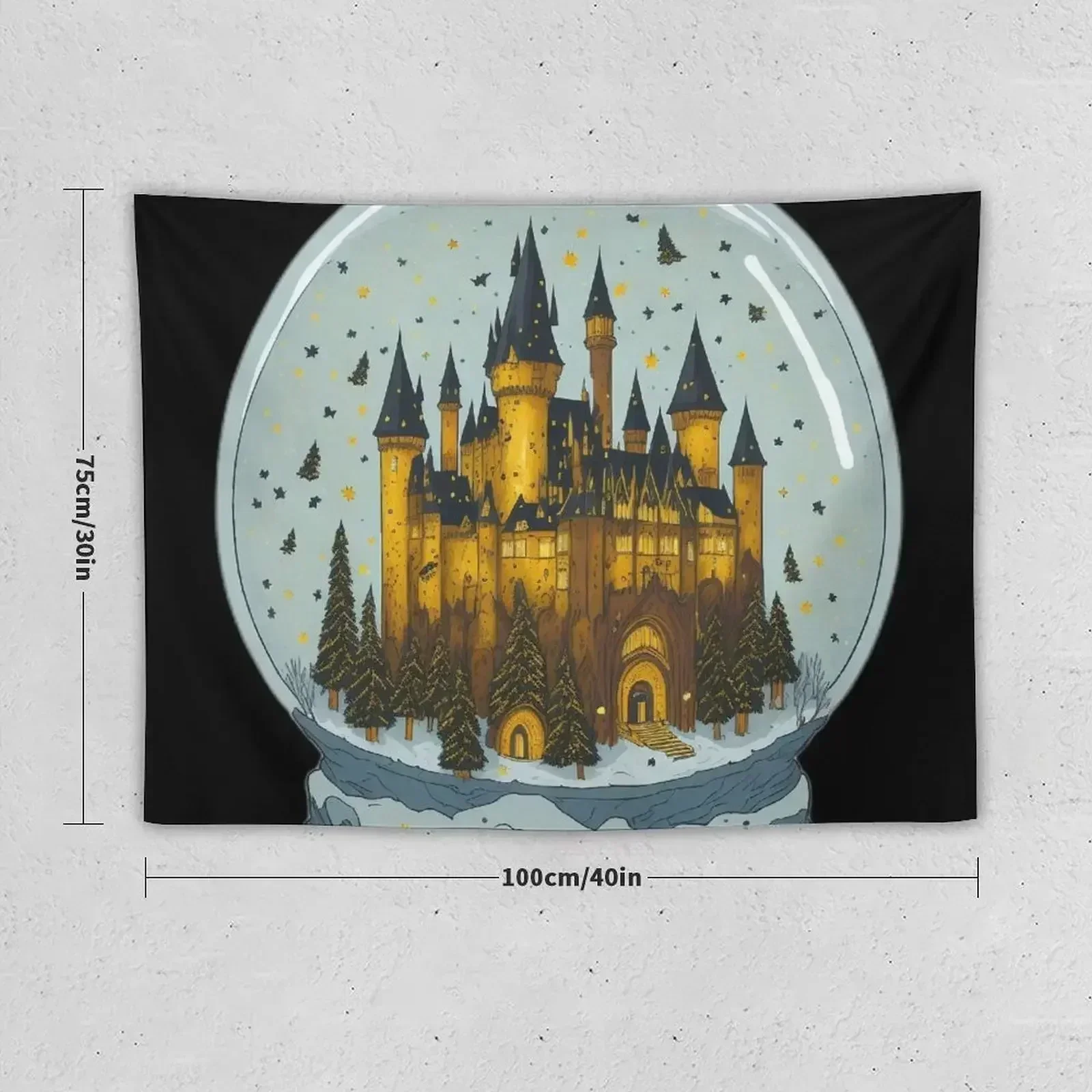 Magical Castle Snow Globe Sticker Sticker On The Wall Wall Coverings Decoration For Home Bedrooms Decorations Tapestry