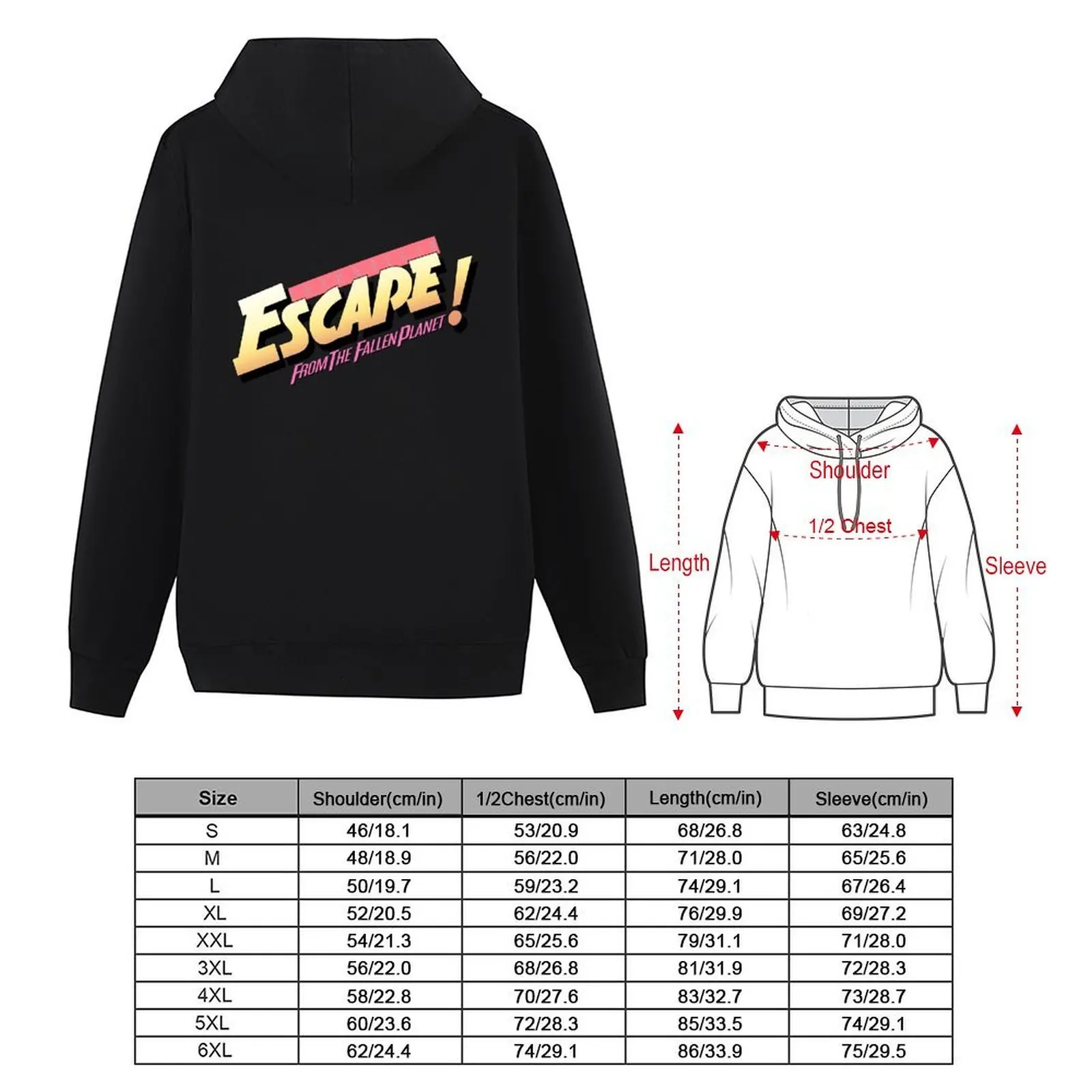 Crumbacher - Escape From The Fallen Planet - عنوان هوديي ملابس رجالي على الطراز الياباني