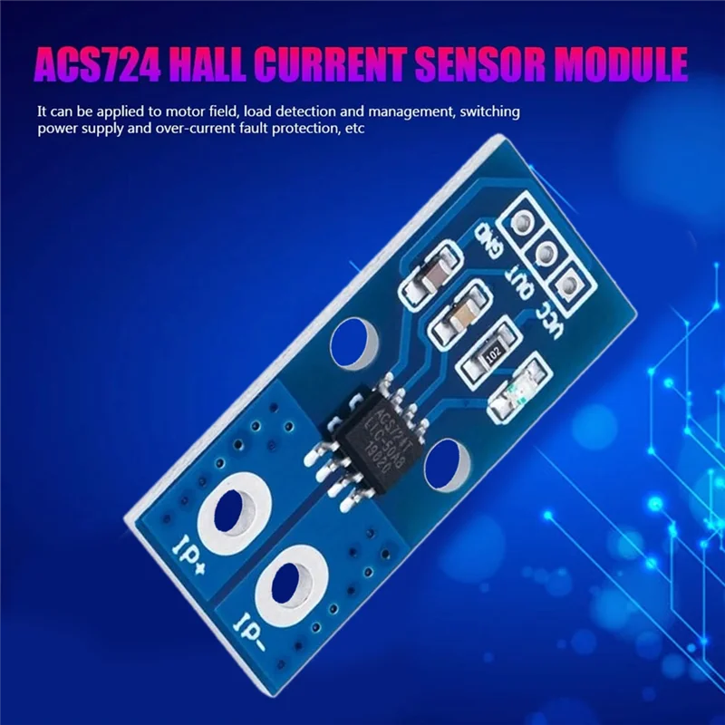 ABSQ-AC/DC قياس قاعة تأثير وحدة الاستشعار الحالية 50A- ACS724 دقة عالية لمشاريع الإلكترونيات والروبوتات ذاتية الصنع #3