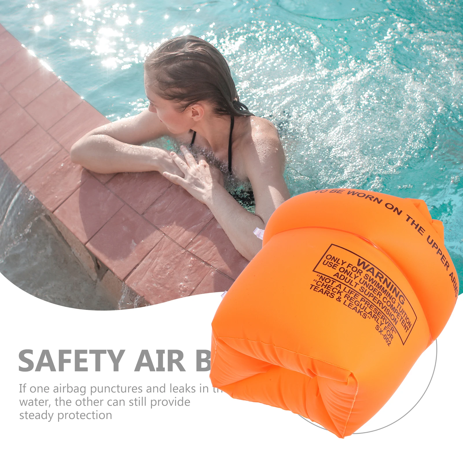 1 Para Opasek na Ręce dla Dorosłych do Pływania, Nadmuchiwane Opaski Wspomagające Pływanie do Basenu, na Plażę, Trening, Przyjazne dla Początkujących