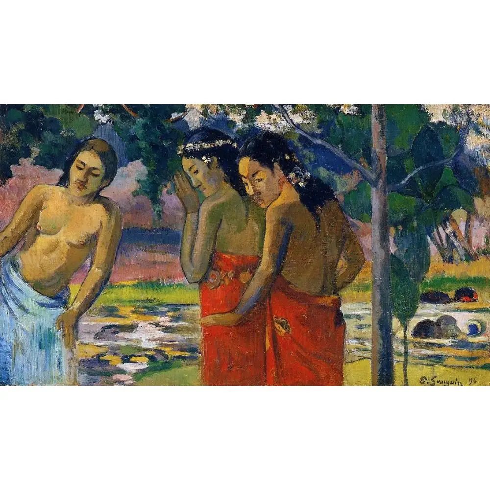 

Canvas Art Three Tahitian Women By Paul Gauguin Oil Painting Reproduction High Quality Hand Painted Artwork Home Decor