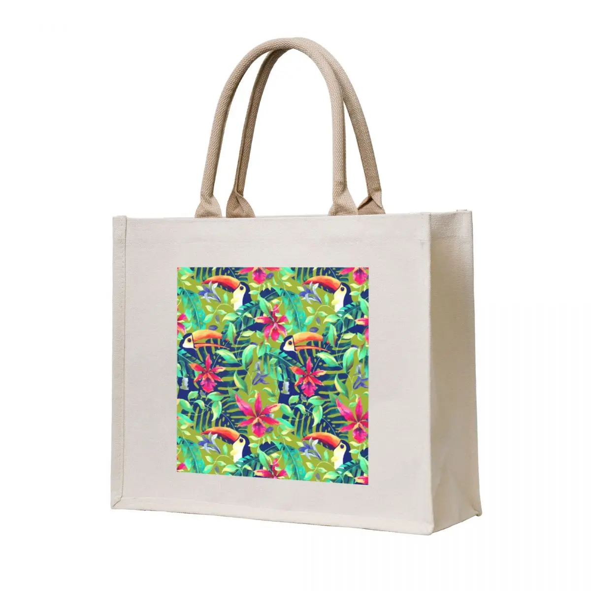 

Tropical toucans seamless pattern summer Tote Bag Canvas stote bag Women's shopper