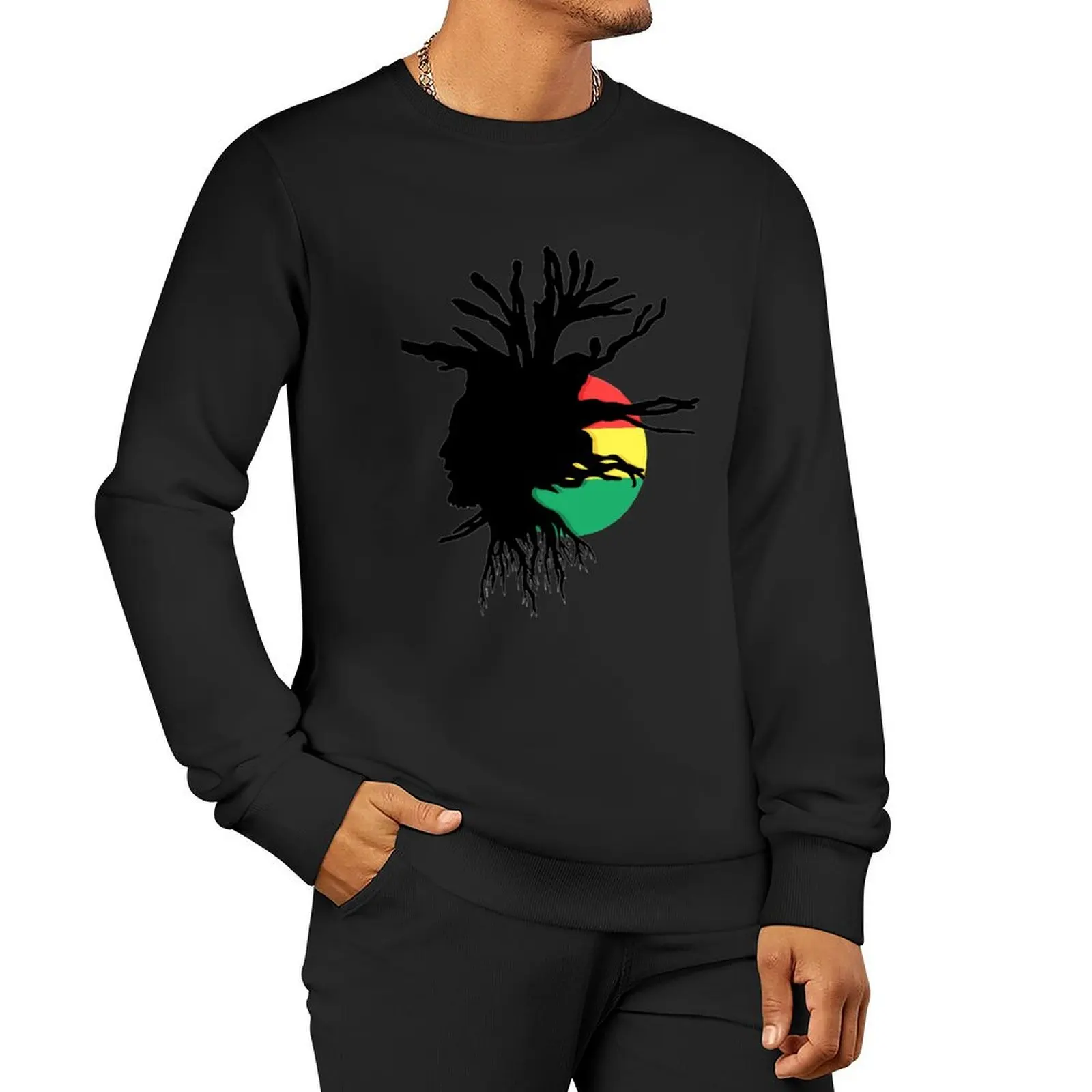 Design Rasta Ethiopian Funny Men Who Loves Music Flag Reggae Roots Jamaica Pullover Hoodie streetwear men hooded sweatshirts