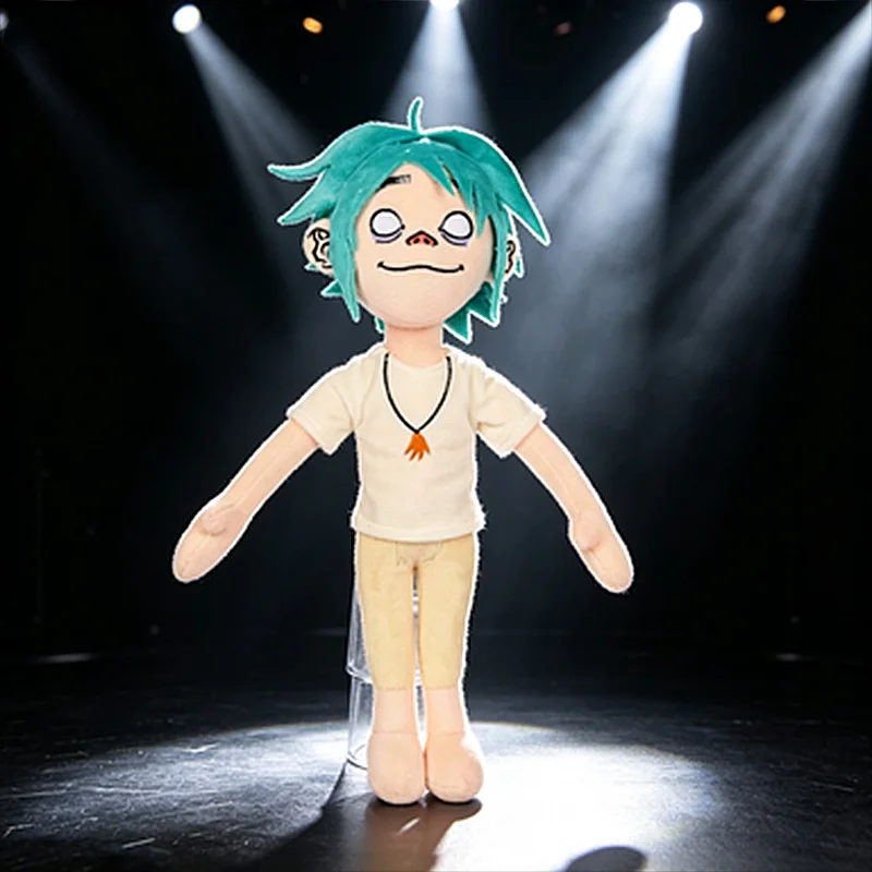 Heißer Gorillaz Noodle Plüsch Kawaii Virtual Band Street Fighter Stofftier Niedlicher Junge mit rotem Umhang für Fans, Enthusiasten und als Kindergeschenk – Detail 5
