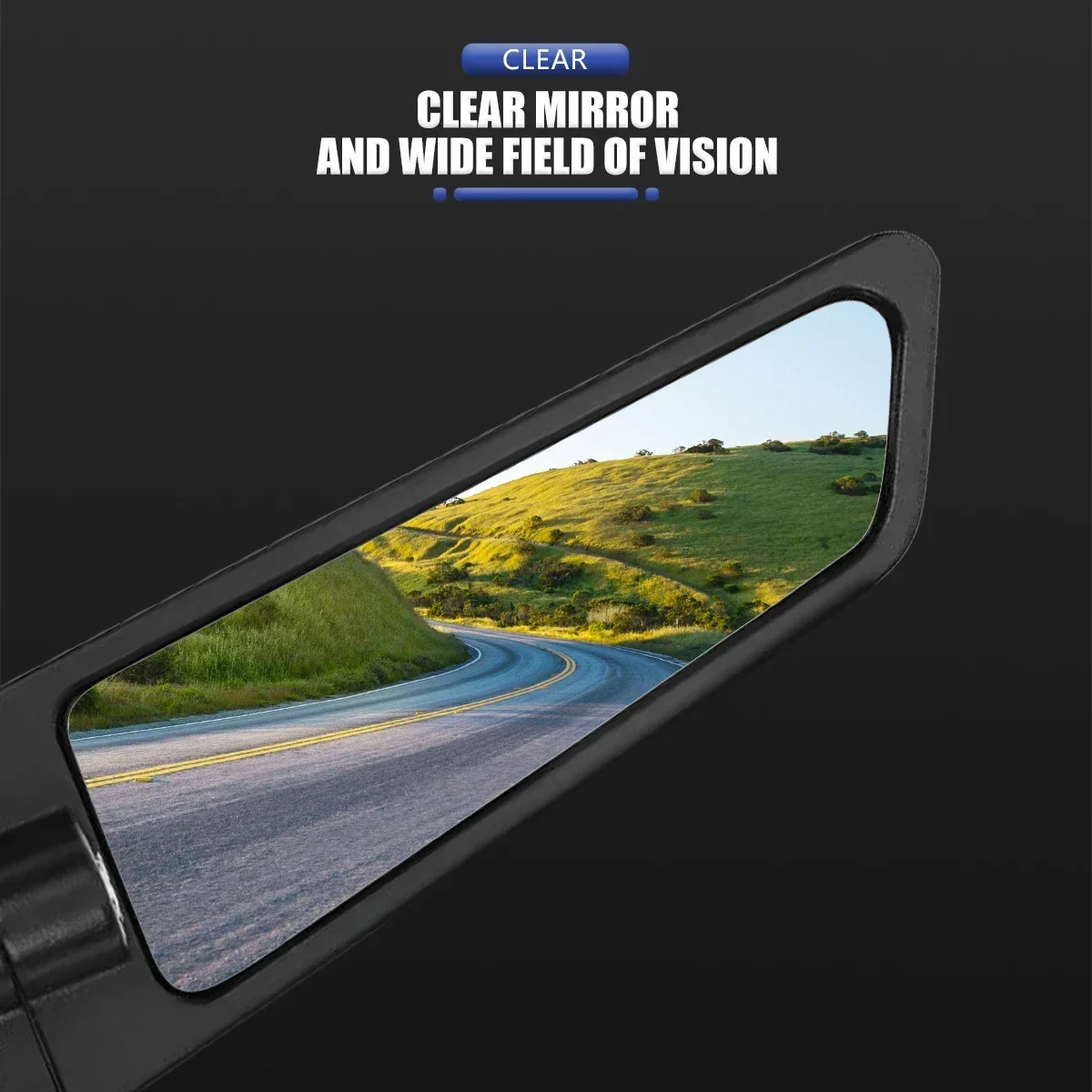 Adequado para kawasaki motocicleta modificado carro esportivo de corrida asa fixa dobrável espelho retrovisor rotativo