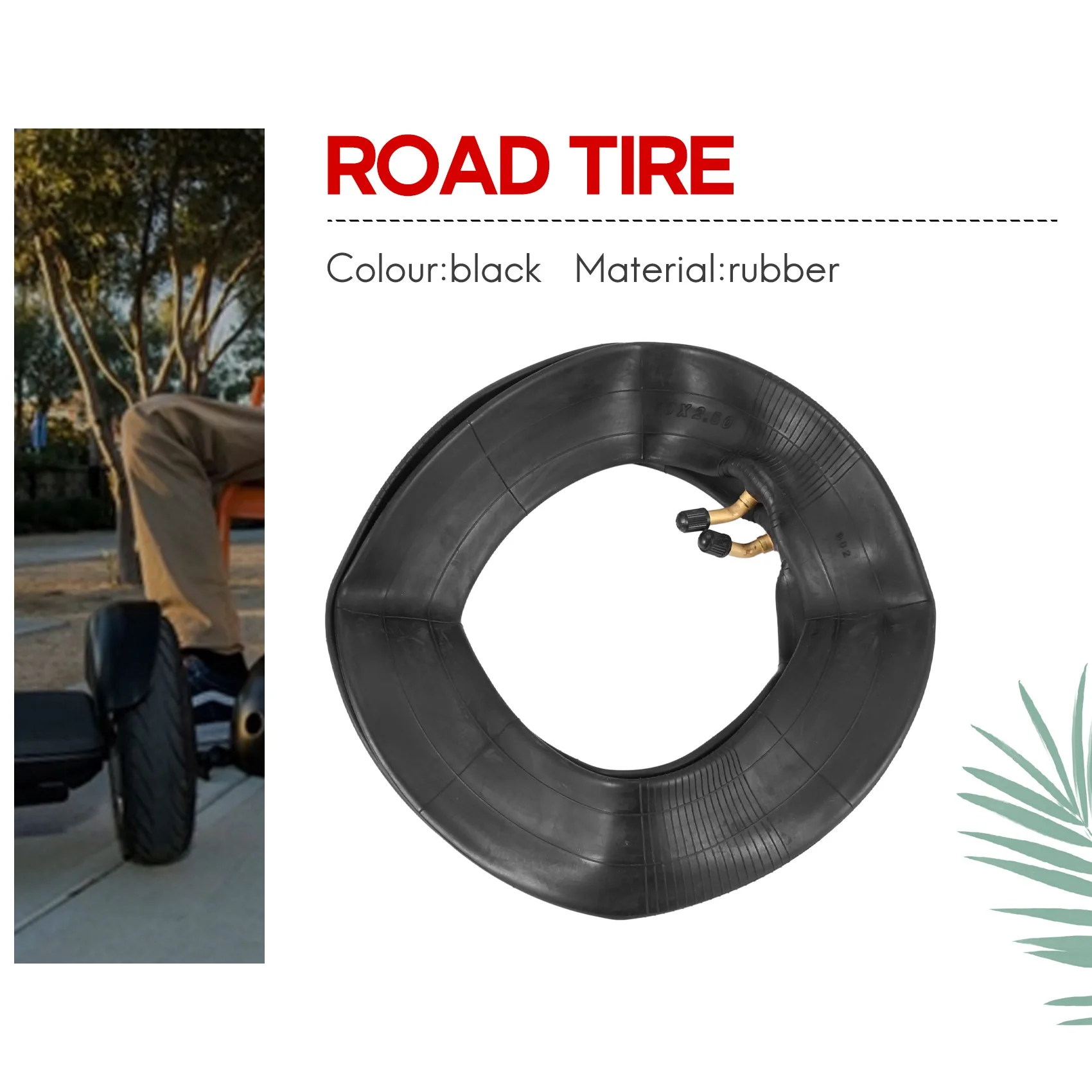 

A64P-2Pcs 10X2.5 Inner Tube Tire Electric Scooter Thicken Inflatable Tyre For Speedual Grace 10 Zero