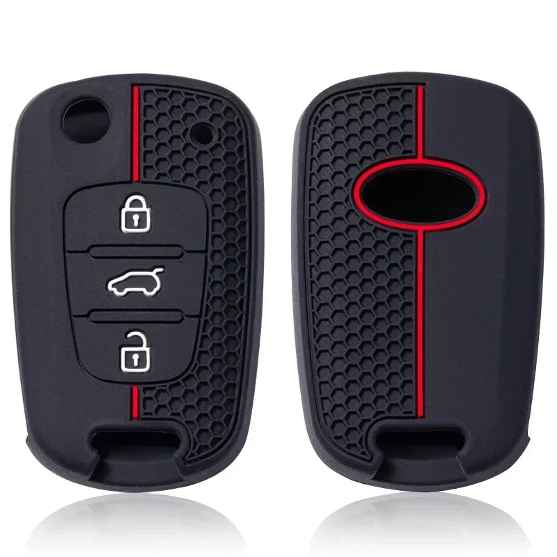 Silicone Key Case Cover For Kia Soul Venga Picanto Rio Sorento Ceed Sportage For Hyundai i20 i30 Veloster ix20 - view 3