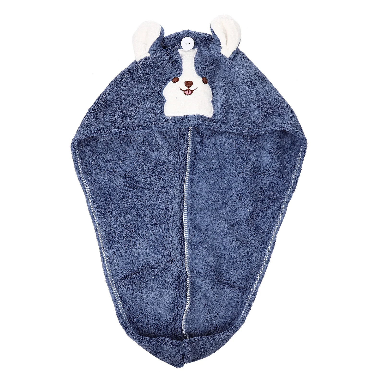 

Quick Drying Coral Fleece Hair Towel Wrap Cartoon Bath Hat Absorbent Gentle Material Easy Wear Coral Fleece Hair Towel