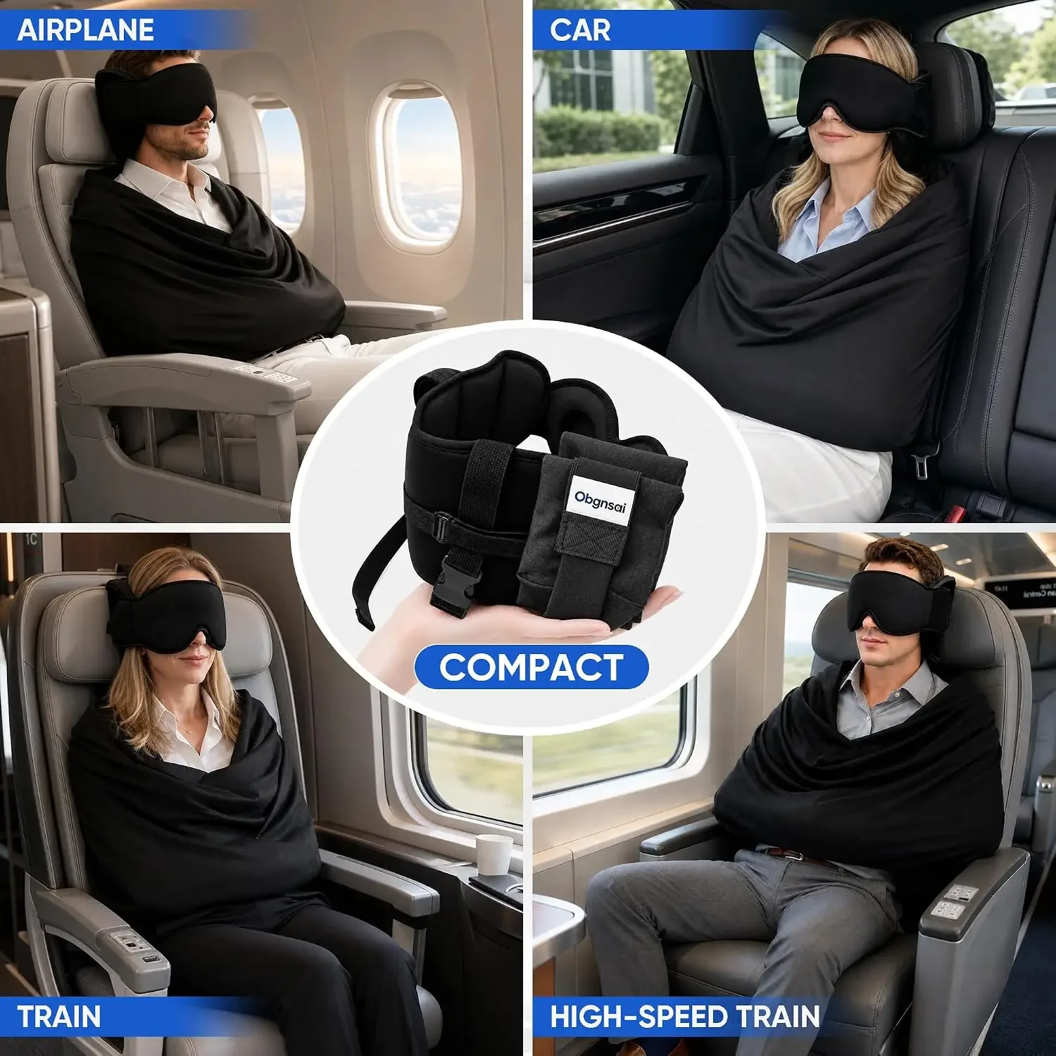 3-in-1 Verstellbare Augenmaske, Schlafunterstützungssystem für Flugzeuge, Reisekissen, Mehrzweck-Büro- und Heimkissen für Reisen – Detail 6