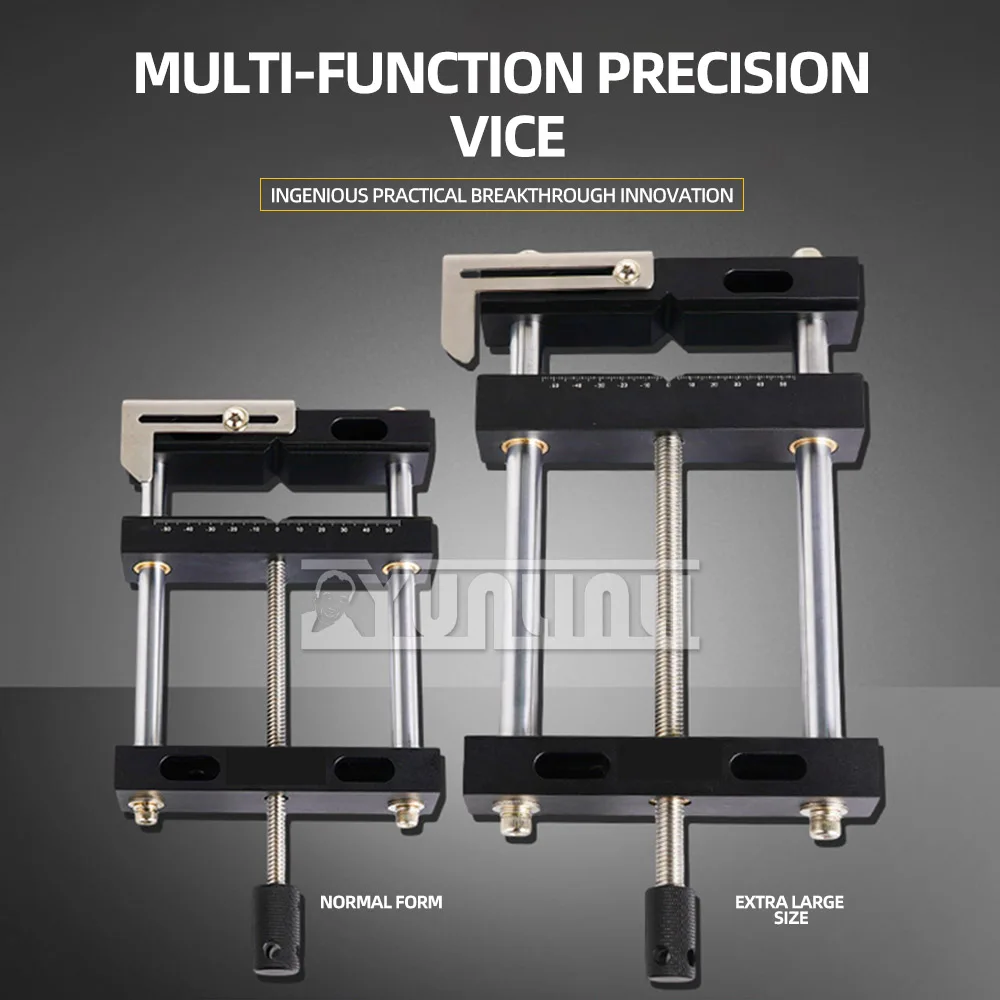 6inch Cnc Vice Clamp Flat Mouth Pliers for Engraving Machine Aluminium Alloy Flat Tongs Vise Milling Machine Bench Drill Vise