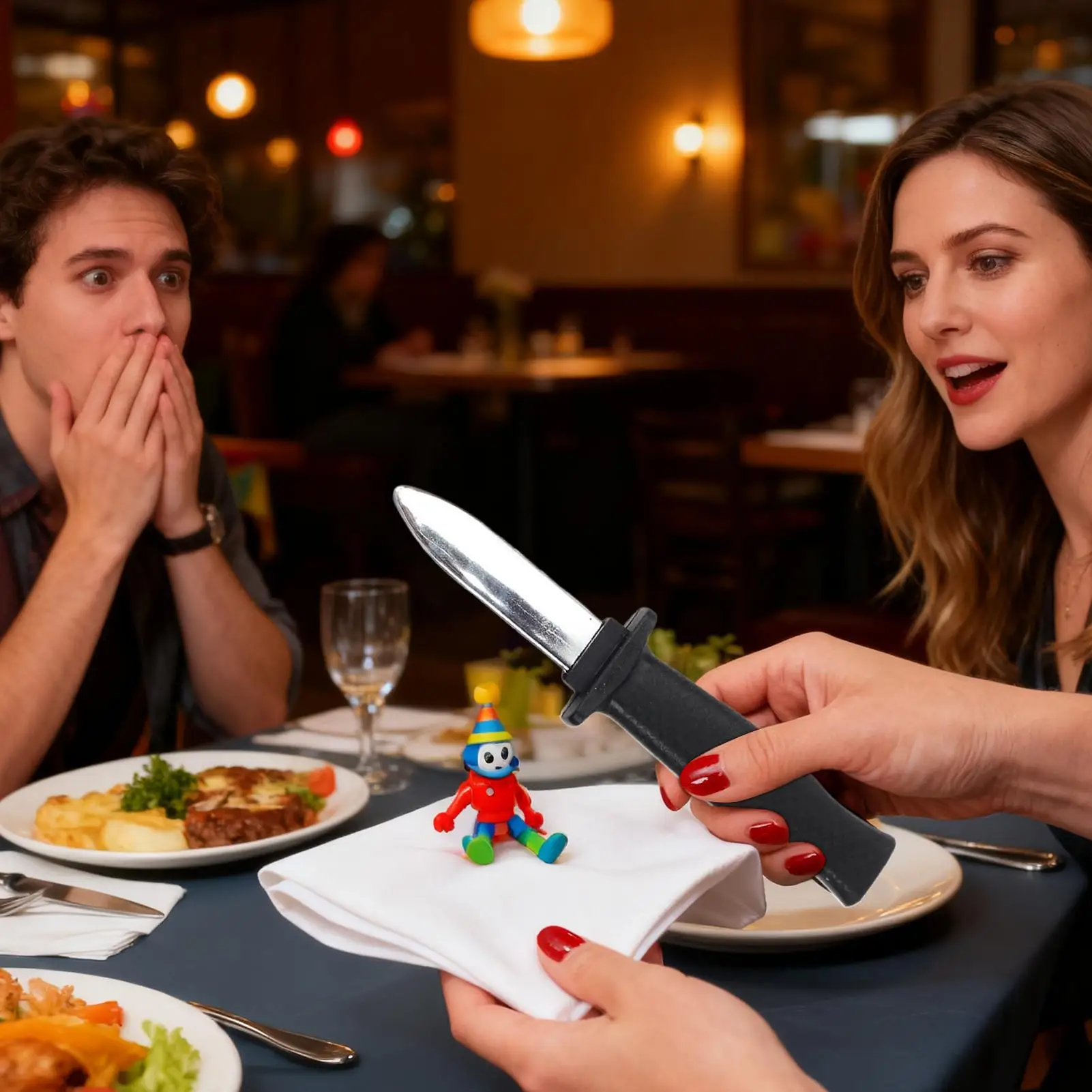 

Retractable Cutter Prop Realistic Cosplay Accessories Costume Poniard Prank Gag Toy For April Fools Party Stage Holiday Events