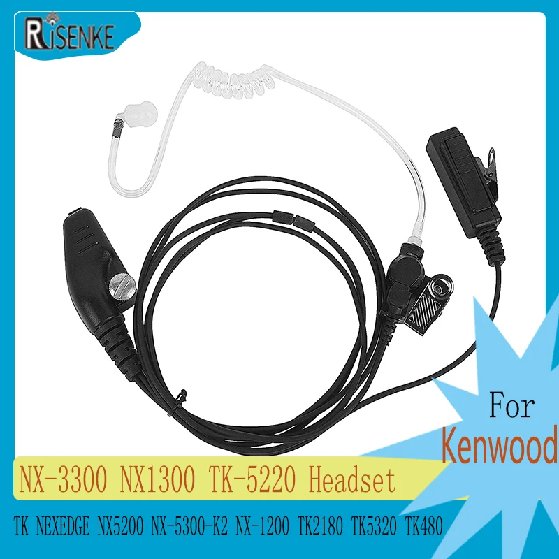 TK-5220 Walkie Talkie Earpieces for Kenwood TK NEXEDGE NX5200 NX-5300-K2 NX-1200 TK2180 TK5320 TK480