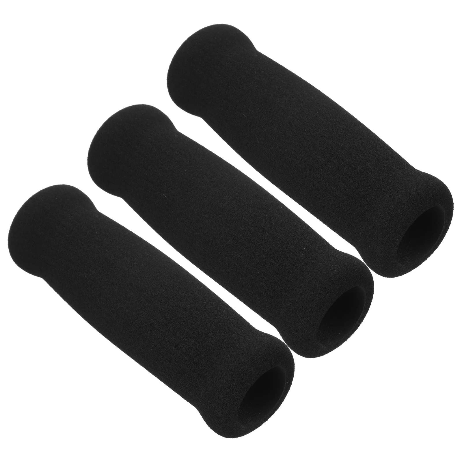 

3pcs Hiking Pole Handle Cover Walking Black Rubber Replacement Anti Skid Crutch Hand Grips Fits Standard Handles
