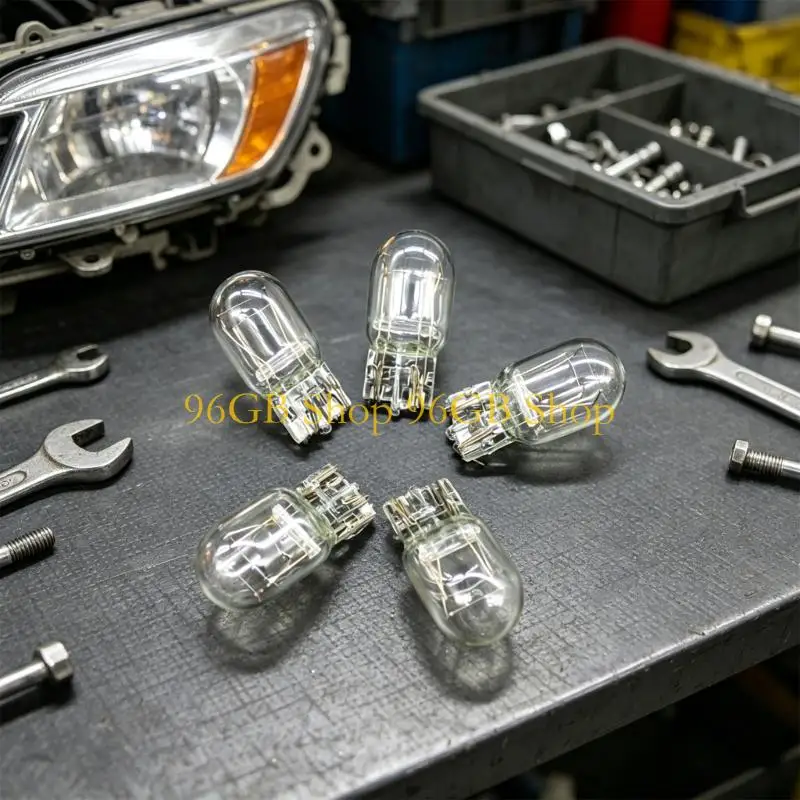 96GB Two-Filament 7443 Base Light Bulb 12V 21/5W 10 Pack for Car Turn and Brake Lamp Replacement Service