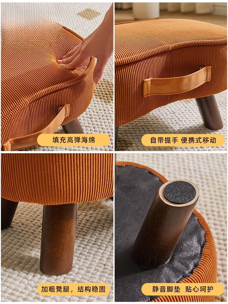 Nordic solid woodhome bench living room retrostool children low  Internet celebrity coffee table sofa