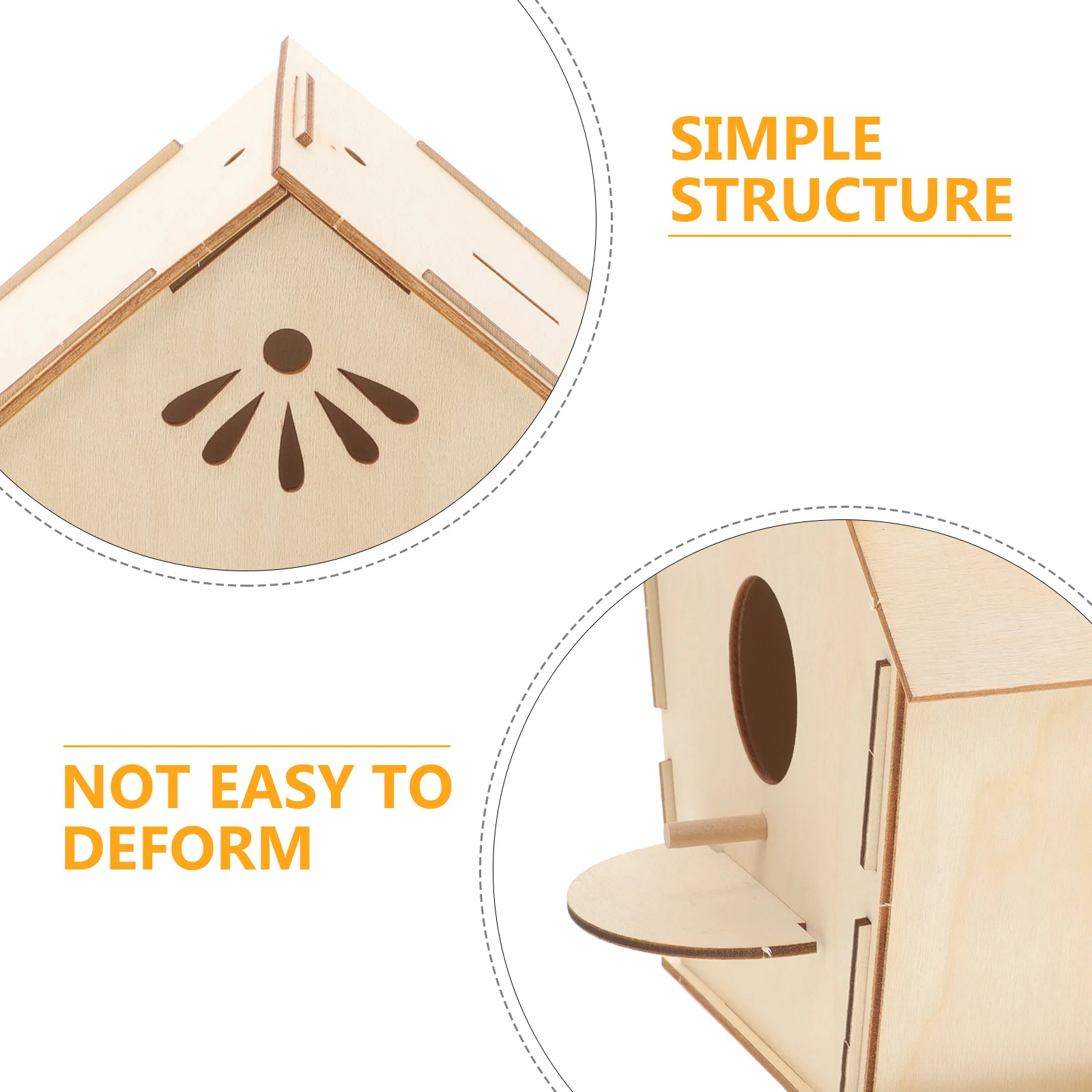 مجموعة بيت الطيور الخشبي DIY، طلاء حرفي غير مكتمل للأطفال، لوحة يدوية إبداعية، بيت الطيور على الجدران للأطفال
