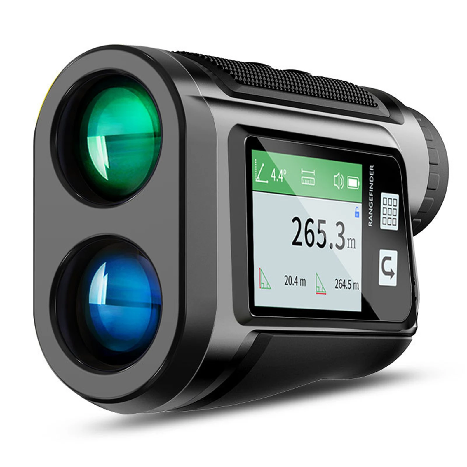 Golf Rangefinder With Slope LCD Touch Screen Display Readings Up To 600m With 6X Magnification Rechargeable Golfing Range Finder