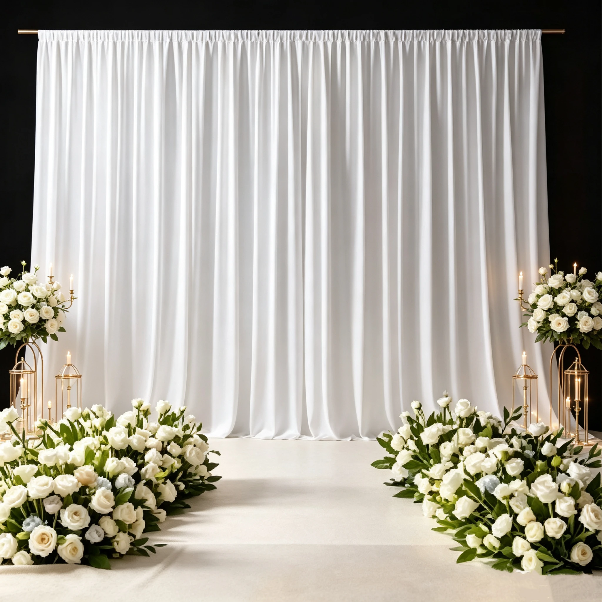 1 Piece of White Curtain Background Fabric, Wrinkle-Free Elastic Fabric, Suitable for Weddings, Parties, Birthdays
