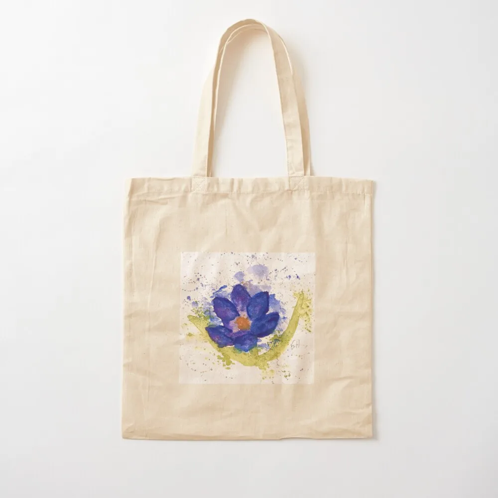 crocus flower watercolor painting Tote Bag