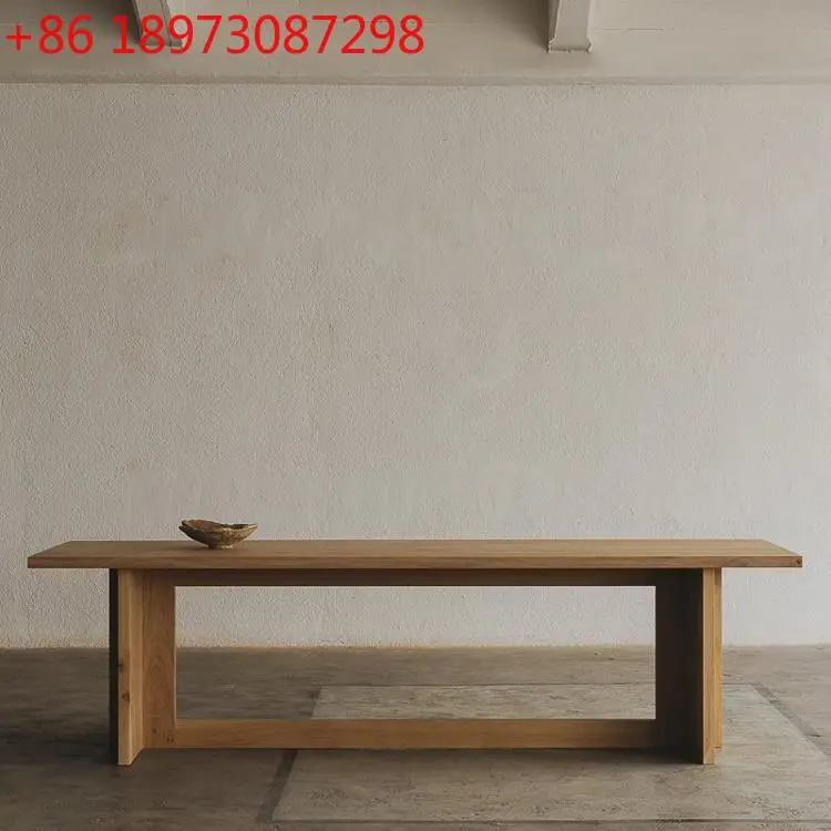 

Длинный стол Carl, средневековый журнальный столик в стиле ретро, простой стол из цельного дерева