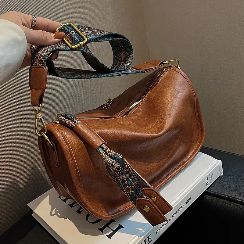 Vintage Leather Shoulder Bags For Women Luxury PIllow Bag Fashion Style Crossbody Handbag Spring New Messenger Bag Totes