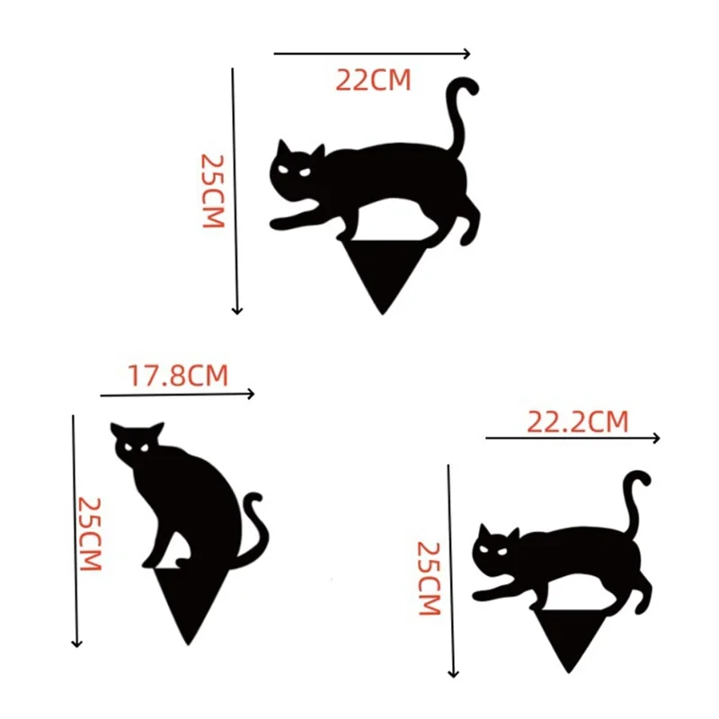 UNCL 3 Pcs Of Outdoor Garden Silhouette Metal Ground Plugs, Hollow Crafts Decorative Ground Plugs