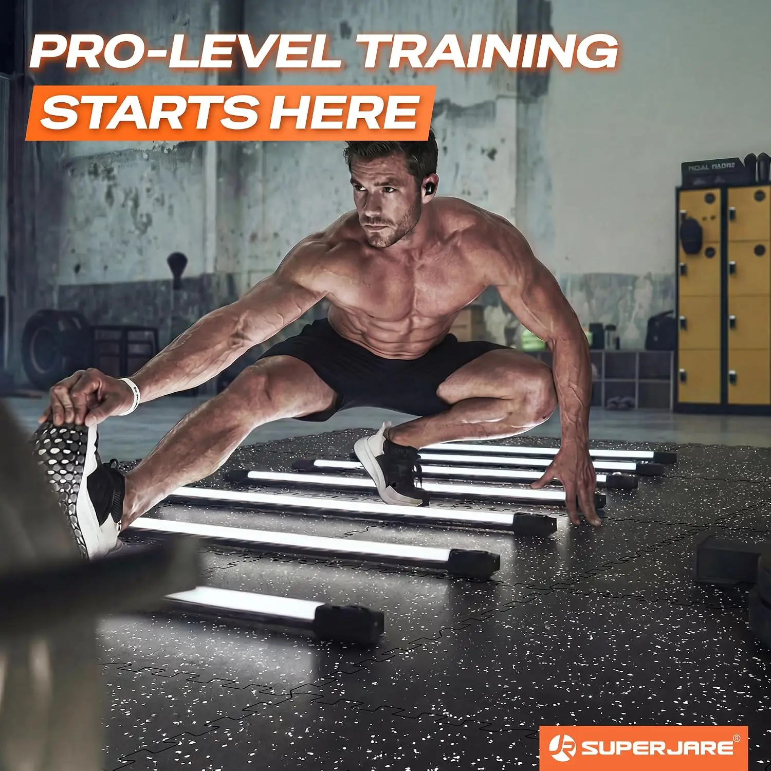 Home Gym Rubber Flooring 48 Sq Ft Thick Top