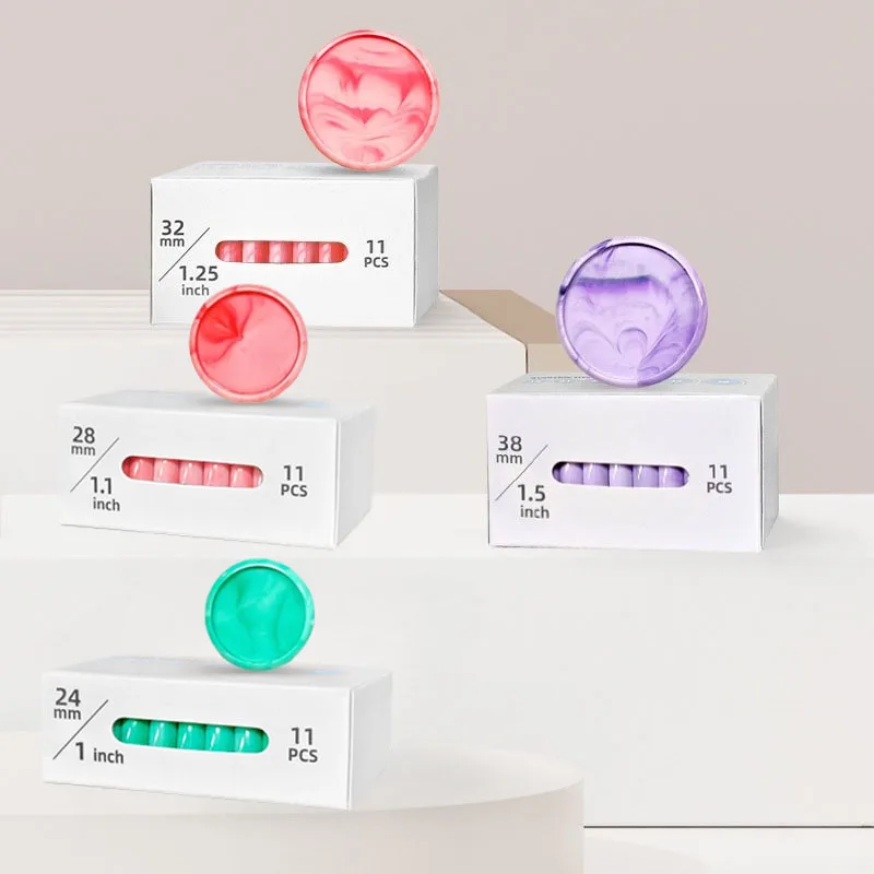 11Pcs 24mm,28mm,32mm,38mm Marble Mushroom Hole Button Loose-leaf Notebook File Manual Photo Album Loose Leaf Discs Binding