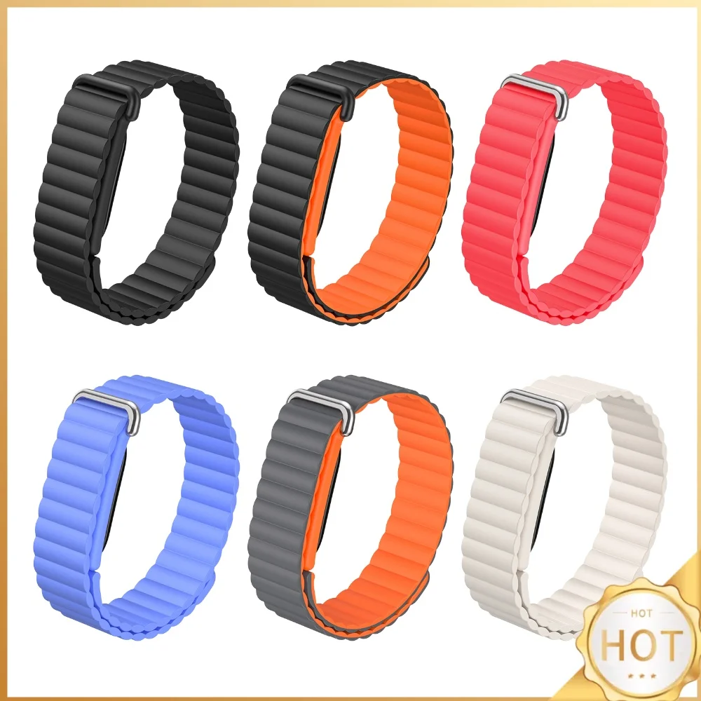 For Google Fitbit Air Silicone Breathable Sport Watch Strap Non-Slip Soft Replacement Wrist Strap Magnetic Adjustable Wristband