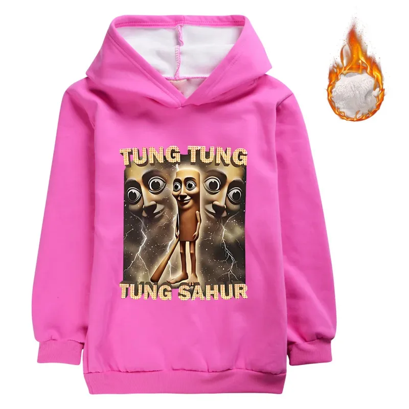 تونغ تونغ تونغ صحور بنين بنات بلايز عادية متعة لعبة نمط هوديي الكرتون ثلاثية الأبعاد طباعة هوديي الاطفال الخريف الدفء البلوز #5